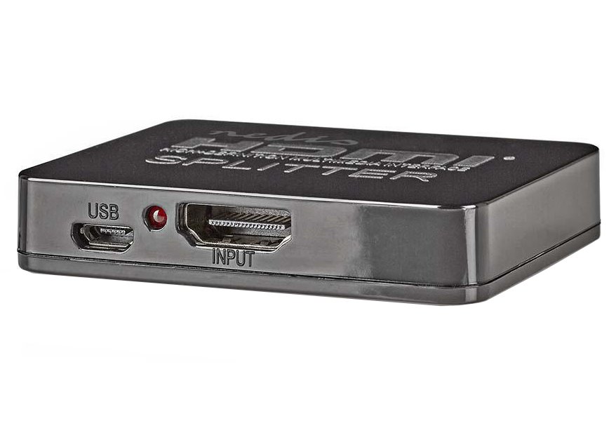 NEDIS HDMI rozbočovač/ 2x HDMI výstup/ 4K@30Hz/ 2.25 Gbps/ ABS / PVC/ černý VSPL34002BK