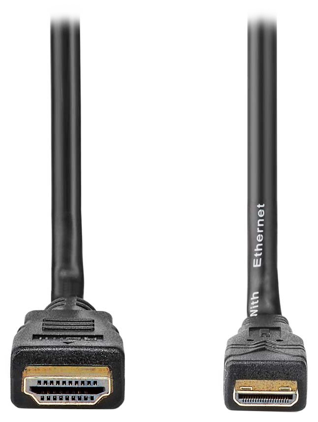 NEDIS High Speed HDMI 1.4 kabel s ethernetem/ 4K@30Hz/ zlacené konektory HDMI-mini HDMI/ černý/ bulk/ 3m CVGL34500BK30
