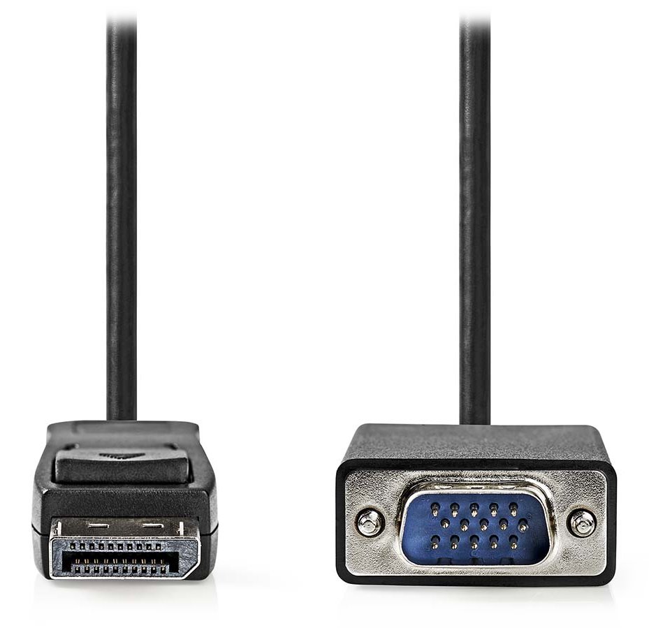 NEDIS kabel DisplayPort - VGA/ zástrčka DisplayPort - zástrčka VGA/ černý/ 2m CCGL37301BK20