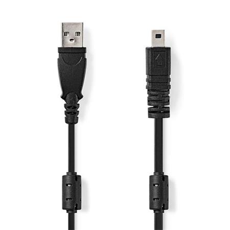 NEDIS kabel USB 2.0/ zástrčka USB-A - zástrčka UC-E6 8-Pins/ pro fotoaparát Panasonic, Fujitsu, Kodak atd. CCGL60810BK20