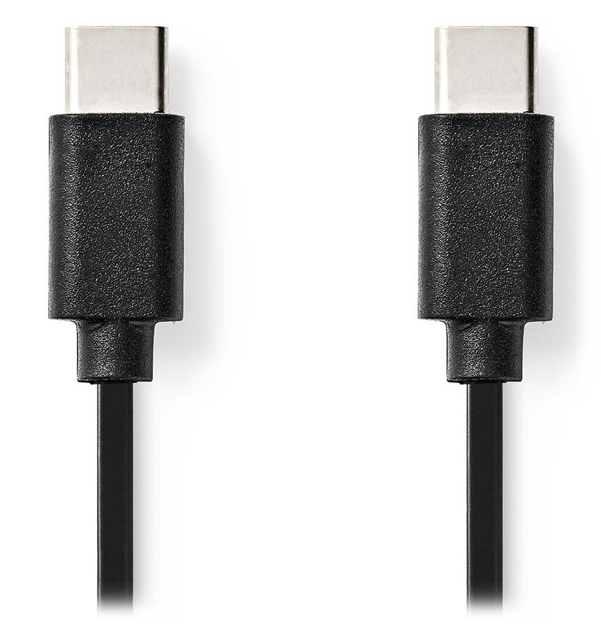 NEDIS kabel USB 2.0/ zástrčka USB-C - zástrčka USB-C/ černý/ 1m CCGL60700BK10