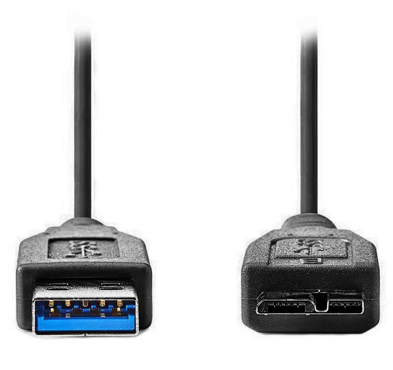 NEDIS kabel USB 3.0/ zástrčka USB-A - zástrčka USB-Micro B/ černý/ 50cm CCGL61500BK05