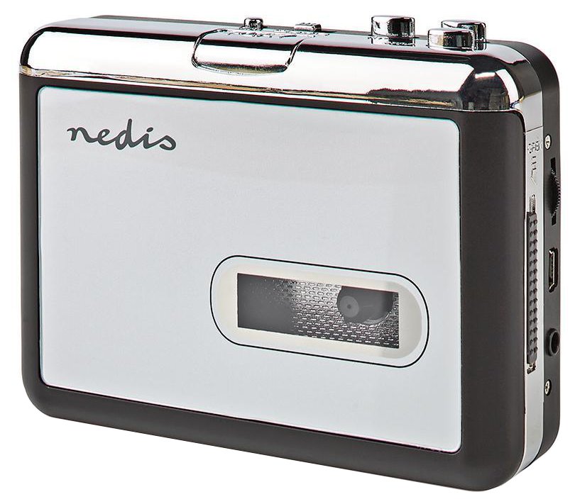 NEDIS kazetový převodník/ výstup 1x 3,5 mm/ 1x mini USB/ napájení z USB/ černý ACGRU100GY