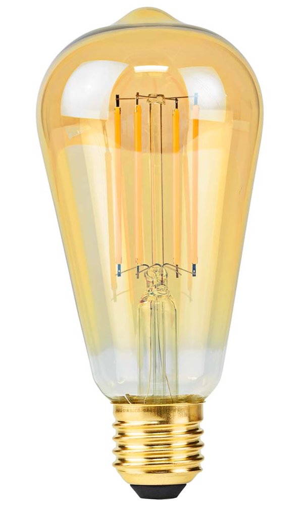 Nedis LBDE27ST64GD1 - Stmívatelná LED Retro Žárovka s Vláknem E27 | ST64 | 4,9 W | 470 lm, F