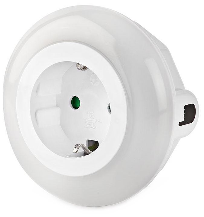 NEDIS LED noční světlo do zásuvky/ denní/noční senzor/ 3680 W/ 10 lm/ bílá / modrá / zelená LNLGSOCK01