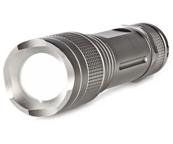 NEDIS LED svítilna/ napájení z baterie/ 4,5 V DC/ 5 W/ 330 lm/ dosah 200 m/ šedá LTRH5WGY