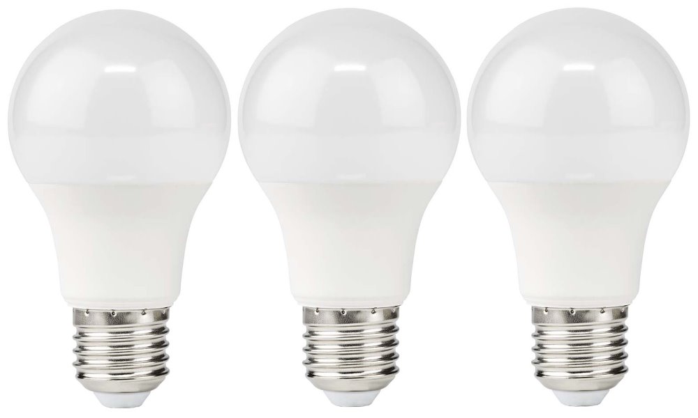 NEDIS LED žárovka E27/ A60/ 11 W/ 220 V/ 1055 lm/ 2700 K/ teplá bílá/ matná/ 3 kusy LBE27A603P3