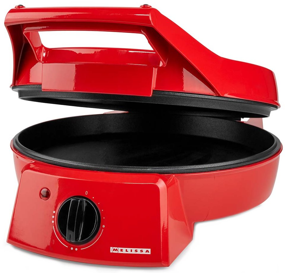 NEDIS Melissa pec na pizzu a gril/ 3 nastavení teploty/ velikost grilovací desky 30cm/ spotřeba 1800 W/ červená 16310237
