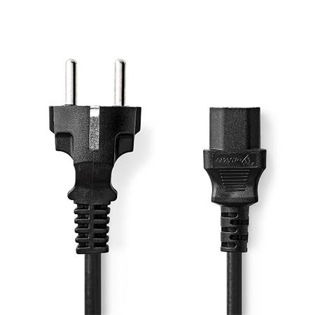 NEDIS napájecí kabel 230V/ přípojný 10A/ konektor IEC-320-C13/ přímá zástrčka Schuko/ černý/ 3m CEGL10030BK30