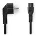 NEDIS napájecí kabel 230V/ přípojný 10A/ konektor IEC-320-C5/ úhlová zástrčka Schuko/ trojlístek/ černý/ 2 CEGL10100BK20