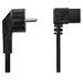 NEDIS napájecí kabel 230V/ přípojný 10A/ úhlový konektor IEC-320-C13/ úhlová zástrčka Schuko/ černý/ 2m CEGL10020BK20