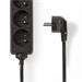 NEDIS napájecí prodlužovací zásuvka/ úhlová/ 3x zásuvka/ černá/ 5m ESOC350E1BK