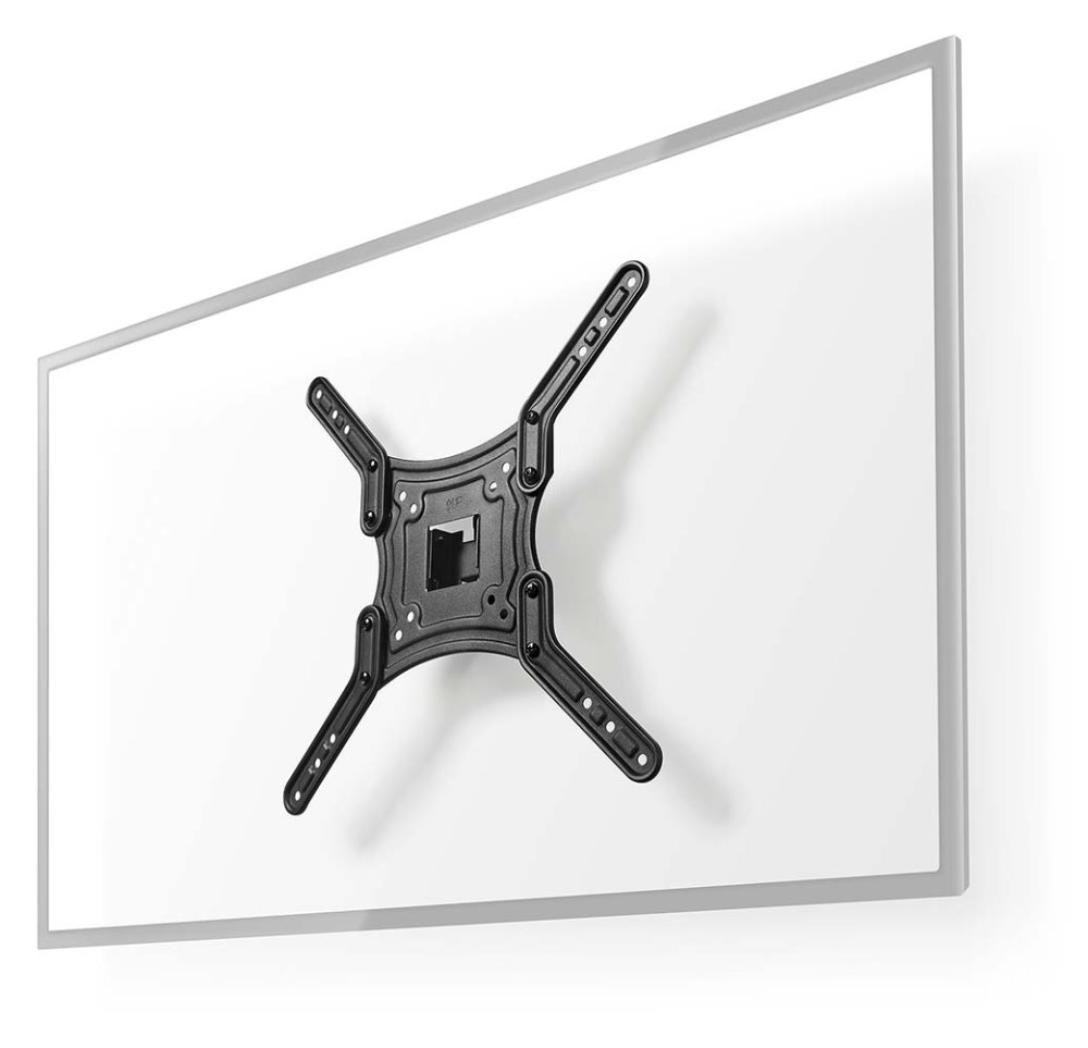 NEDIS nástěnný TV držák/ 23 - 55"/ nosnost 30 kg/ náklon 20°/ otočný 0 - 70°/ Full Motion/ ocel/ černý TVWM1330BK