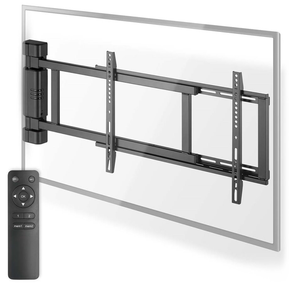 NEDIS nástěnný TV držák/ 32 - 75 "/ nosnost 50 kg/ motorizovaný/ otočný/ vzdálenost od stěny 56 mm/ dálkové o TVWM5860BK