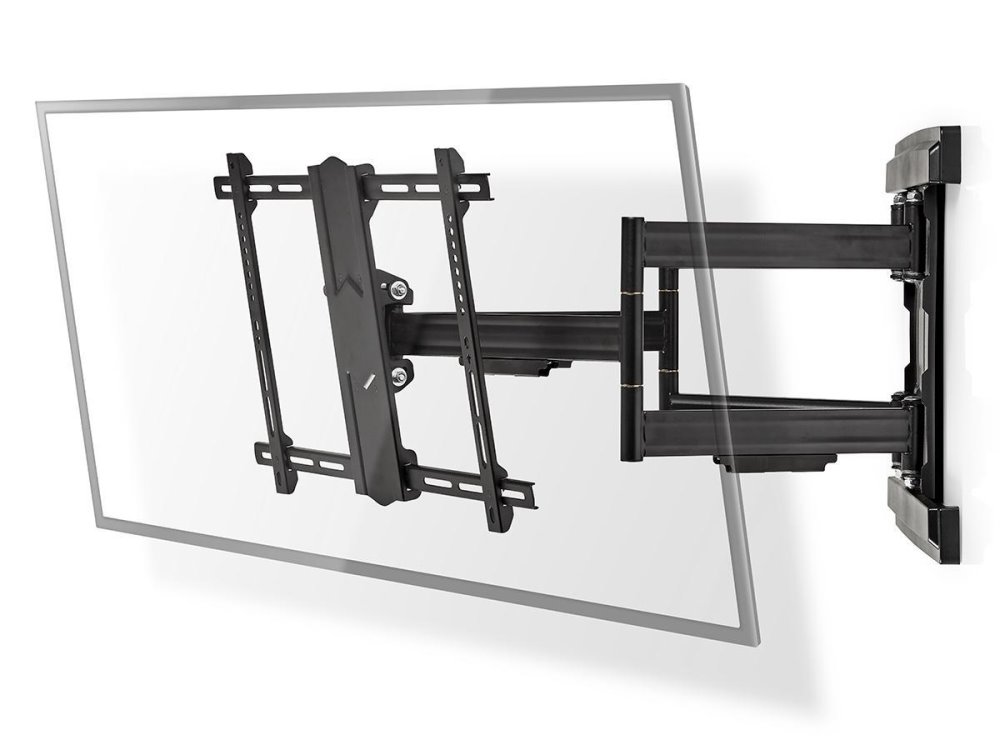 NEDIS nástěnný TV držák/ 37 - 80"/ nosnost 70 kg/ polohovatelný/ ocel/ černý TVWM6551BK