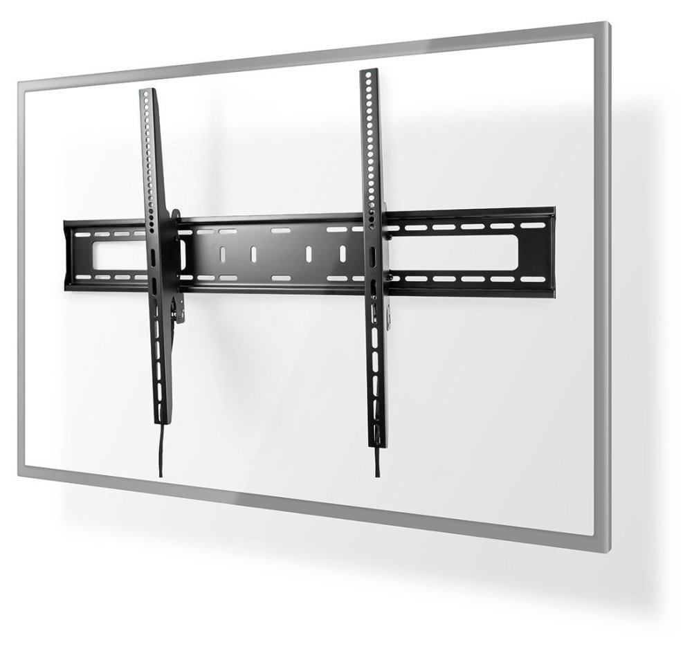 NEDIS nástěnný TV držák/ 60 - 100"/ nosnost 75 kg/ náklon 5°/ vzdálenost od stěny 85 mm/ ocel/ černý TVWM2170BK