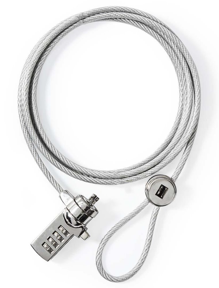 Nedis NBLKD100ME - Zámek Notebooku | Číslice | 1.8 mm | Stříbrná