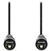 NEDIS optický audio kabel/ TosLink zástrčka - TosLink zástrčka/ černý/ bulk/ 10m CAGL25000BK100