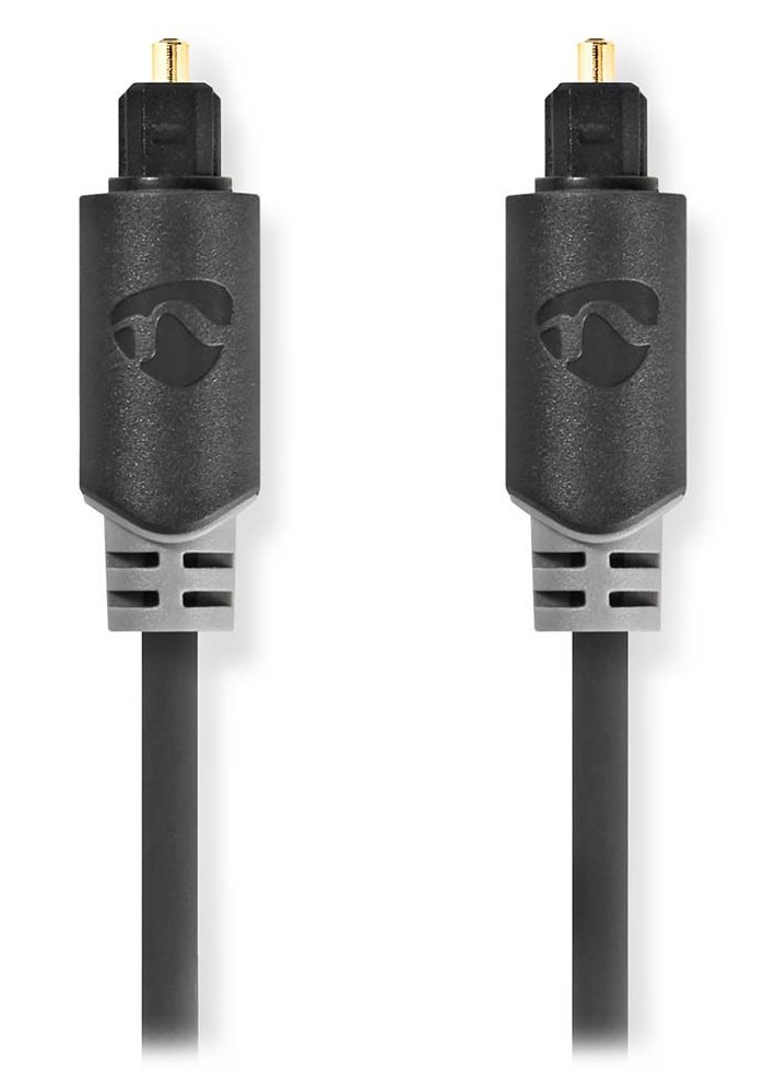 NEDIS optický audiokabel/ TosLink zástrčka - TosLink zástrčka / antracit/ 3m CABW25000AT30