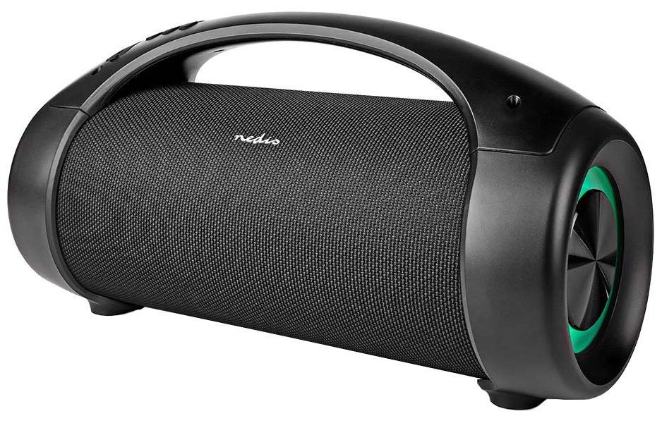 NEDIS párty reproduktor/ 2.0/ výkon 50 W/ Bluetooth/ AUX/ USB/ 3,5 mm jack/ IPX5/ párty osvětlení/ černý SPBB315BK