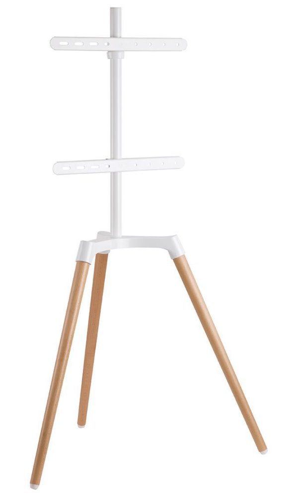 NEDIS podlahový TV stojan/ 50 - 65"/ 35 kg/ Skandinávské Provedení/ Otočné/ Protiskluzový popruh/ Snap-lock/ TVSM7060WT