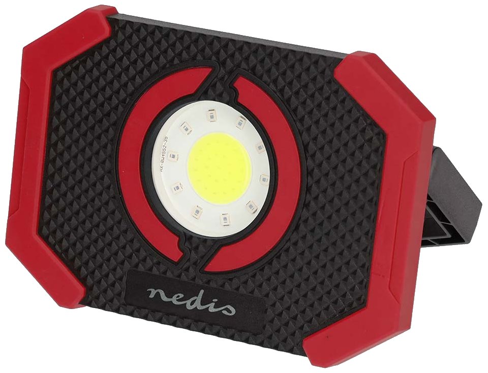 NEDIS pracovní svítilna/ 1000 lm/ dosah 30 m/ výdrž 10 h/ napájení z baterie (vestavěná Li-Ion)/ 5 V DC/ 10 W/ LWORR10RD
