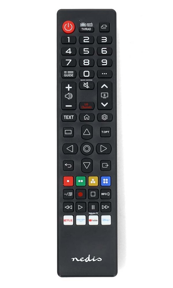 NEDIS předprogramovaný dálkový ovladač kompatibilní se všemi televizory LG TVRC45LGBK