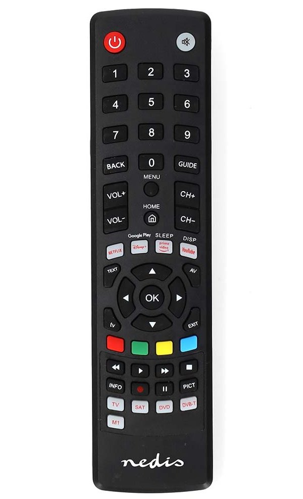 NEDIS předprogramovaný univerzální dálkový ovladač 4:1/ ovládání 4 zařízení/ černý TVRC2340BK