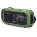 NEDIS přenosné nouzové rádio/ napájení z baterie/ z USB/ solární panel/ DAB+ / FM/ budík/ světlo/ černo-zel RDDBCR2000GN