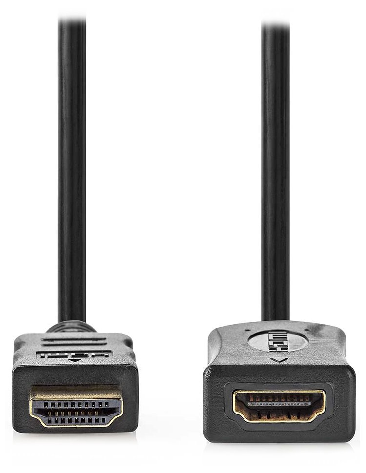 NEDIS prodlužovací High Speed HDMI 2.0 kabel s ethernetem/ 4K@60Hz/ zlacené konektory HDMI-HDMI/ černý/ bu CVGL34096BK50