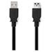 NEDIS prodlužovací kabel USB 3.2 Gen 1/ zástrčka USB-A - zásuvka USB-A/ 5 Gbps/ kulatý/ černý/ bulk/ 1m CCGL61010BK10