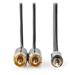 NEDIS PROFIGOLD stereo audio kabel/ 3,5 mm jack zástrčka - 2x RCA zástrčka/ bavlna/ šedý/ BOX/ 1m CATB22200GY10