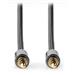 NEDIS PROFIGOLD stereo audio kabel/ 3,5 mm jack zástrčka - 3,5 mm jack zástrčka/ bavlna/ šedý/ BOX/ 2m CATB22000GY20
