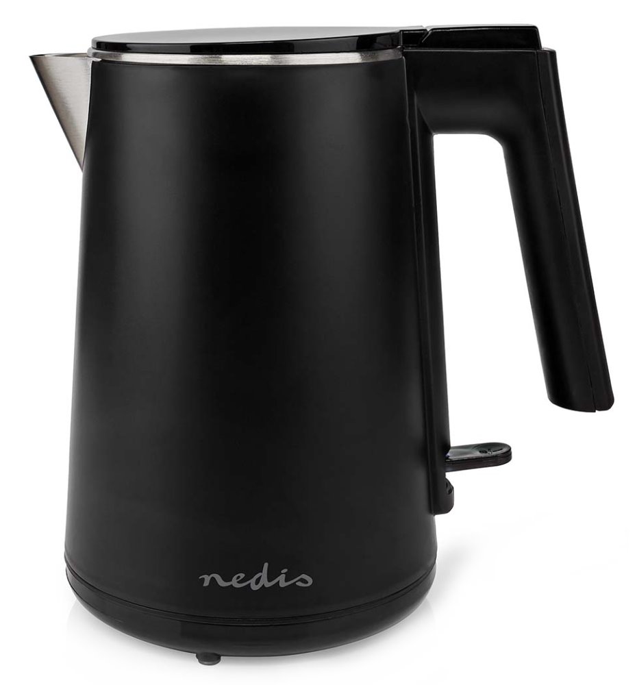 NEDIS rychlovarná konvice KAWK360EBK/ objem 1.0 l/ otáčení o 360°/ spotřeba 1500 W/ černá/ plast