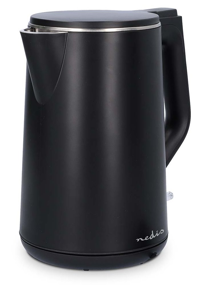 NEDIS rychlovarná konvice KAWK361EBK/ objem 1.5 l/ otáčení o 360°/ spotřeba 2200 W/ černá/ plast