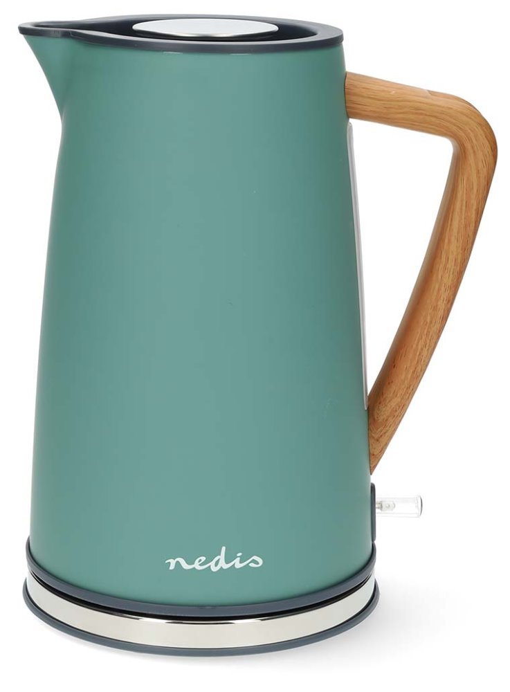 NEDIS rychlovarná konvice KAWK510EGN/ objem 1,7 l/ Soft-Touch/ 1850 - 2200 W/ nerezová ocel/ zelená