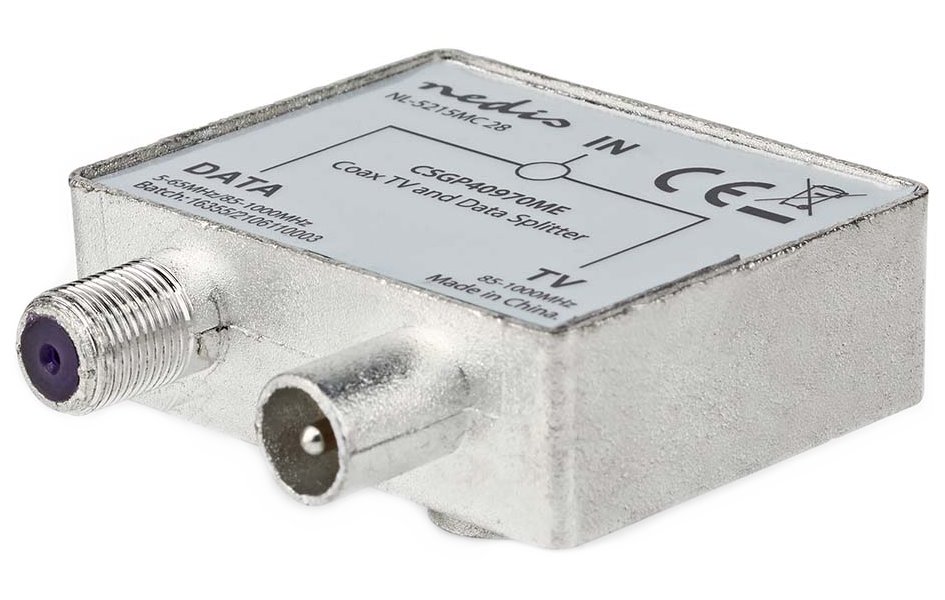 NEDIS satelitní anténní adaptér/ zásuvka F/ zástrčka IEC (Koax)/ zásuvka IEC (Koax)/ poniklovaný/ 75 Ohm/ Ko CSGB40970ME