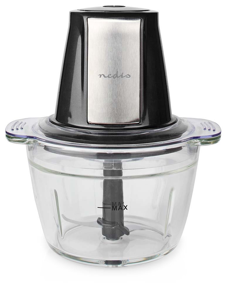 NEDIS sekáček potravin/ spotřeba 500W/ 1-rychlostní/ černo-stříbrný KAMC300CGY