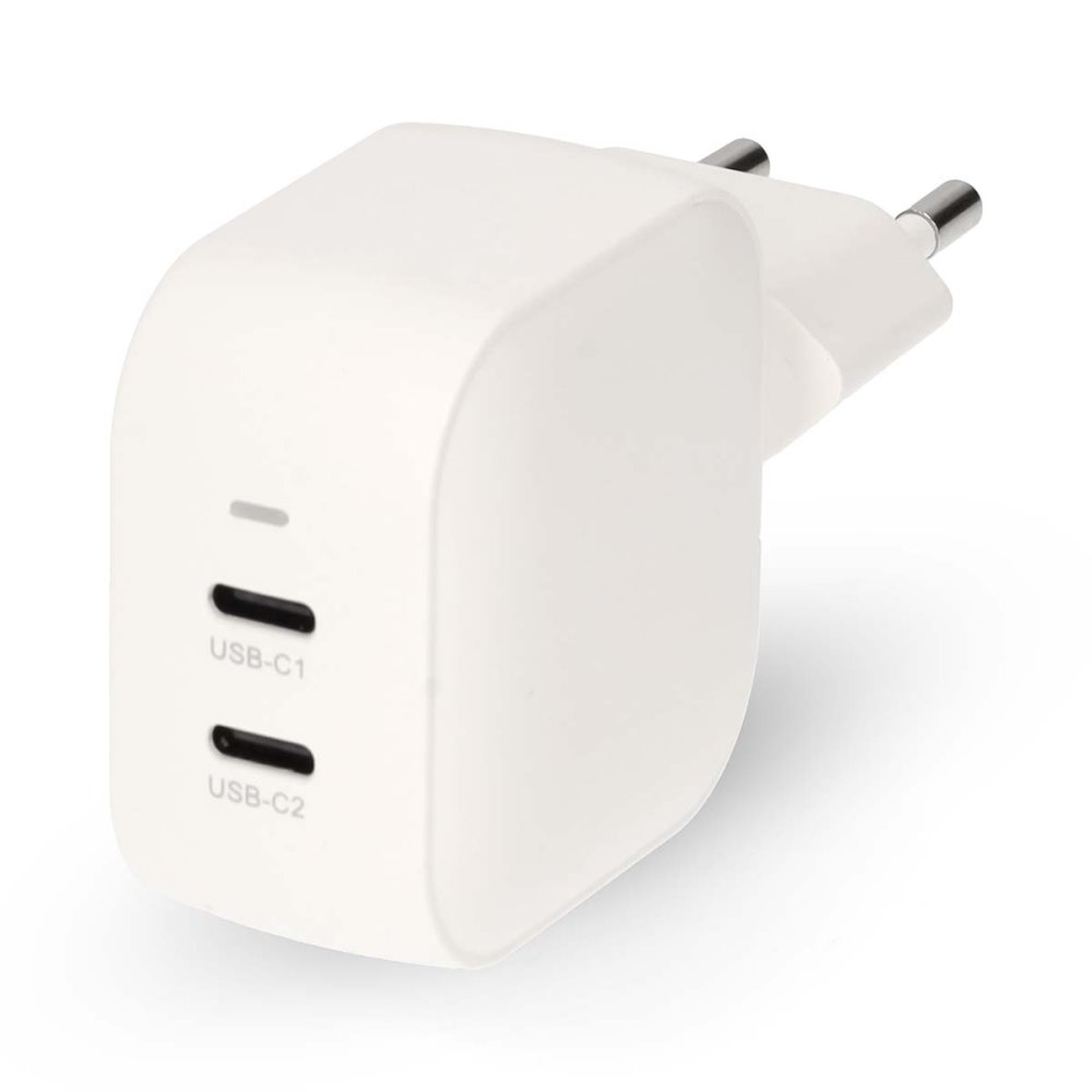 NEDIS síťová nabíječka/ 35 W/ PD 3.0/ rychlé nabíjení/ 1.75 / 2.33 / 2.92 / 3.0 A/ 2x USB-C/ bílá WGCHA35WWT