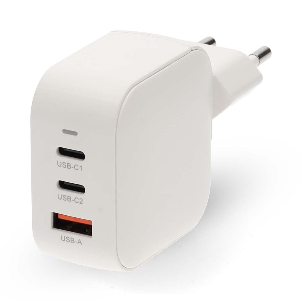 NEDIS síťová nabíječka/ 70 W/ PD 3.0/ rychlé nabíjení/ 1.5 / 2.25 / 2.5 / 3.0 / 3.5 A/ USB-A/ 2x USB-C/ bílá WGCHA70WWT