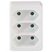 NEDIS síťový rozbočovač/ 3x zásuvka typu C (bez kolíku)/ 250 V AC 50/60 Hz/ 2,5 A/ 1700 W/ bílý PSSPL300C1WT
