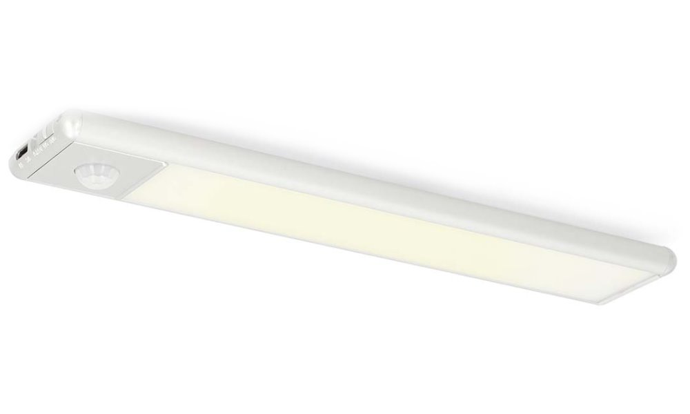 NEDIS skříňové světlo/ 3000 K/ 110 lm/ světelný senzor/ provozní doba 10 h/ napájení z baterie/ 5 V DC/ USB-C/ LCRM01WT
