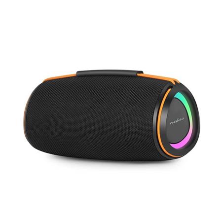Nedis SPBT3026BK - Bluetooth® Reproduktor | 60 W | Stereo | Home / Portable / Venkovní | Propojitelný | Černá / Oranžov