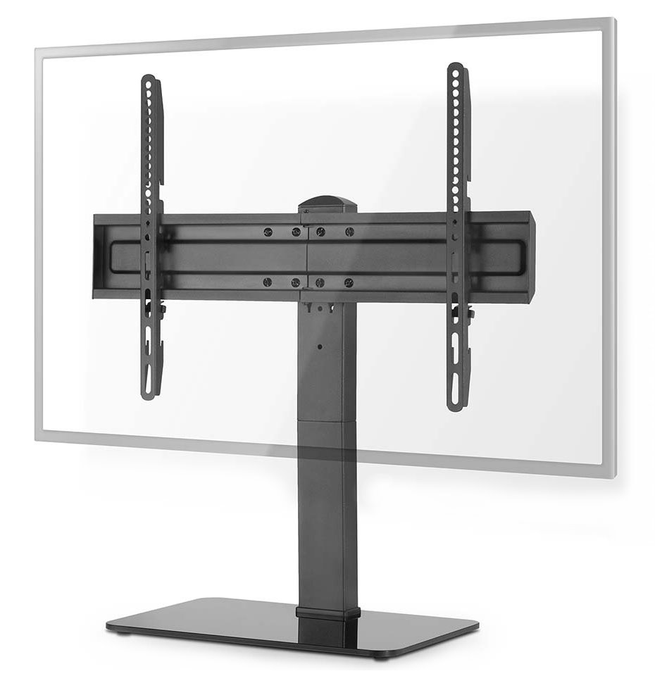 NEDIS stolní TV stojan/ 37 - 70 "/ nosnost 40 kg/ nastavitelné výšky/ fixní/ ocel/tvrzené sklo/ černý TVSM2040BK