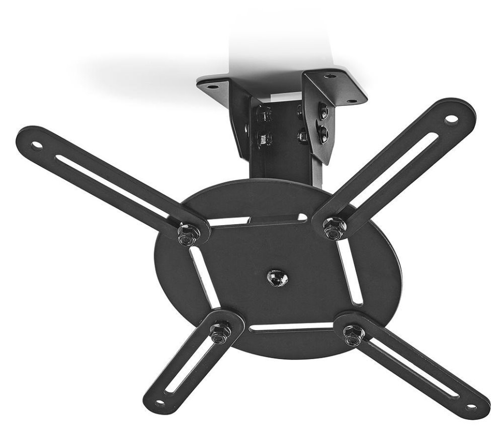 NEDIS stropní držák pro projektor/ Full motion/ nosnost 10 kg/ otáčení 360°/ 4 ramena/ ocel/ černý PJCM100BK
