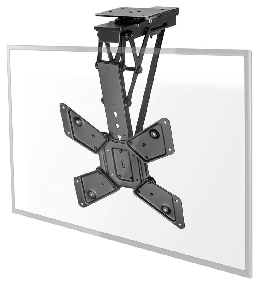 NEDIS stropní TV držák/ 23 - 65 "/ nosnost 30 kg/ motorizovaný/ otočný/ naklápěcí/ vzdálenost od stropu 140 m TVCM5850BK