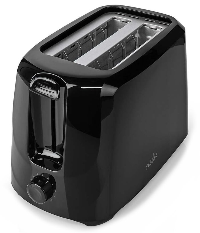 NEDIS topinkovač/ 2 otvory/ 6 úrovní nastavení/ 700 W/ černý KABT150EBK