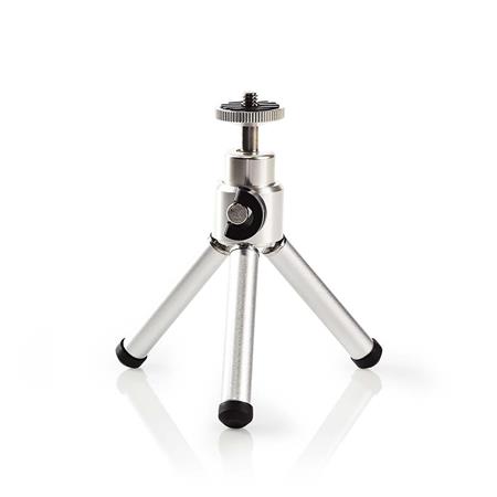 Nedis TPOD1000GY - Stativ | max. 0.8 kg | 11 - 14.5cm | 1 Segment | Kuličková hlava | taška | ABS / Ocel | Stříbrná