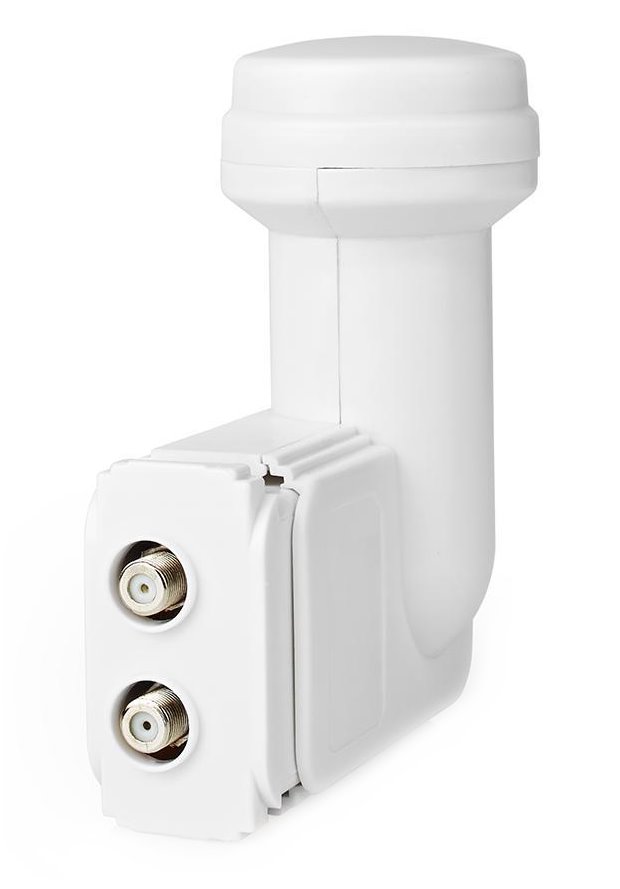 NEDIS univerzální LNB konvertor/ dva výstupy/ úroveň šumu: 0,2–0,7 dB SLNB10TWT