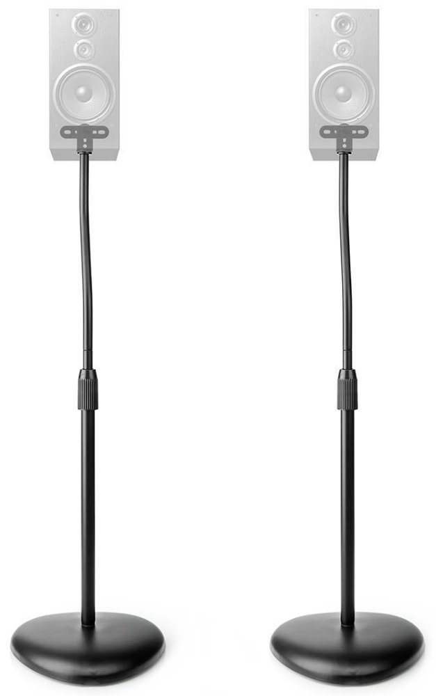 NEDIS univerzální stojan reproduktoru/ nosnost 4,5 kg/ výškově nastavitelný / ABS/ ocel/ černý SPMT2750BK